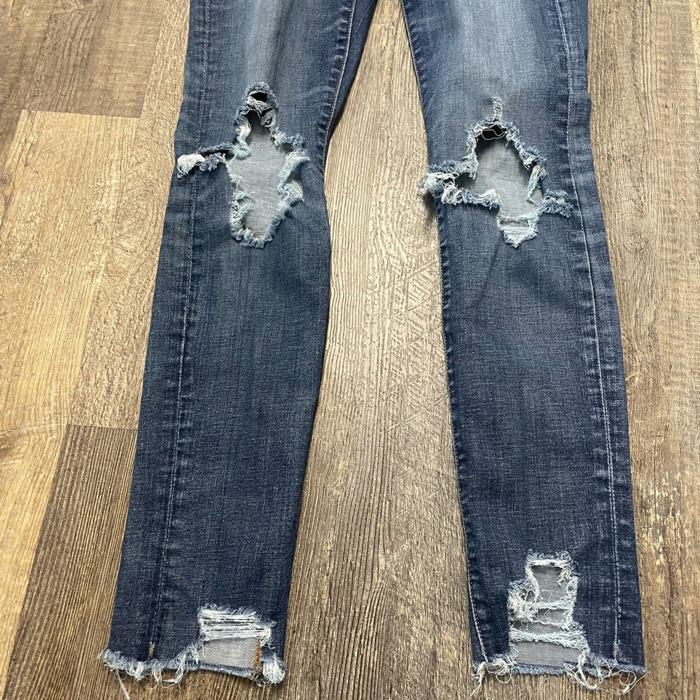 Madewell distressed 9 inch high rise skinny jeans - Picture 2 of 5